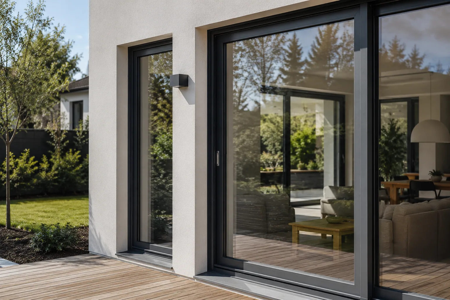 Réalisation de menuiseries aluminium.