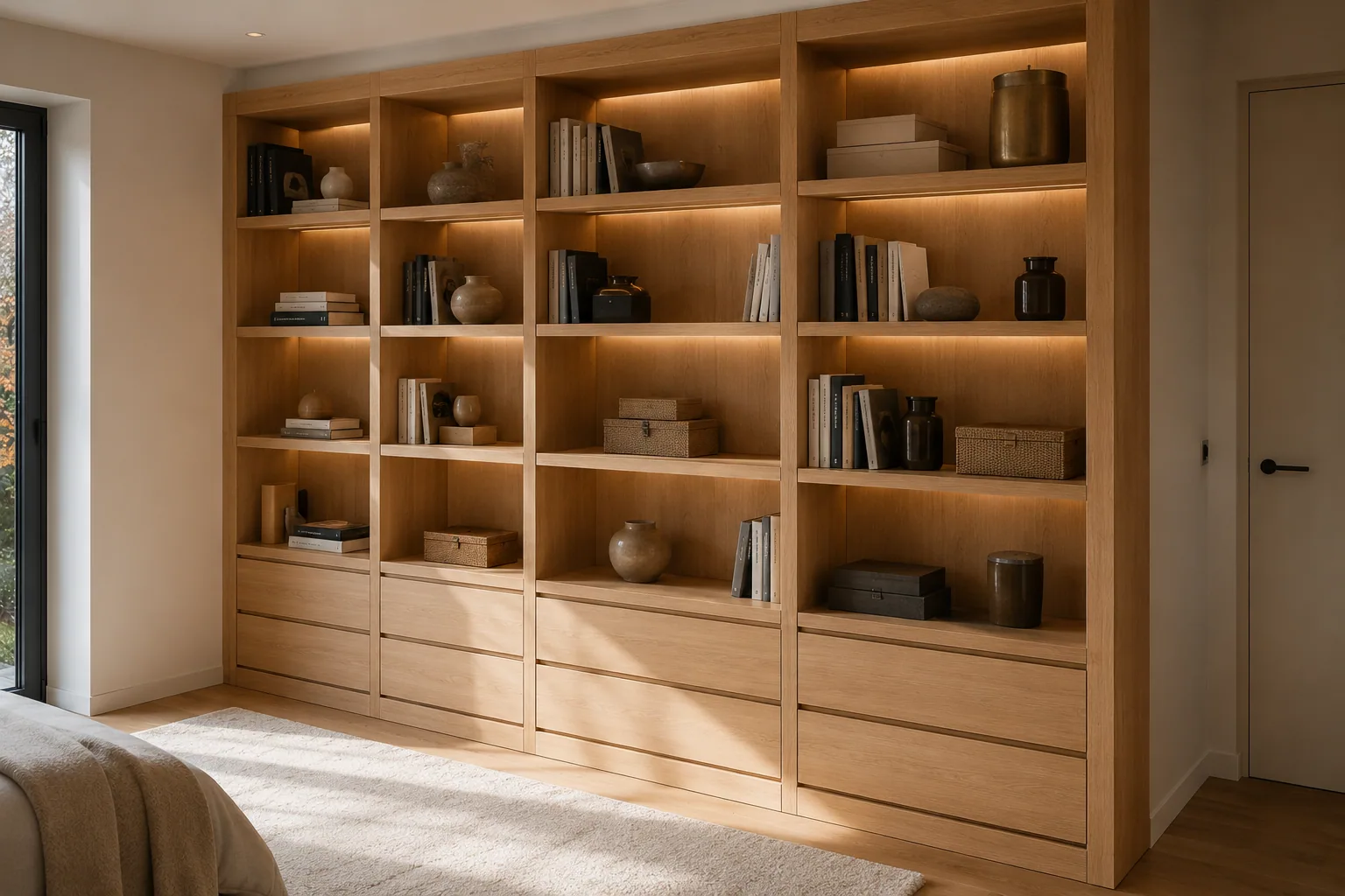Agencement sur mesure en bois.