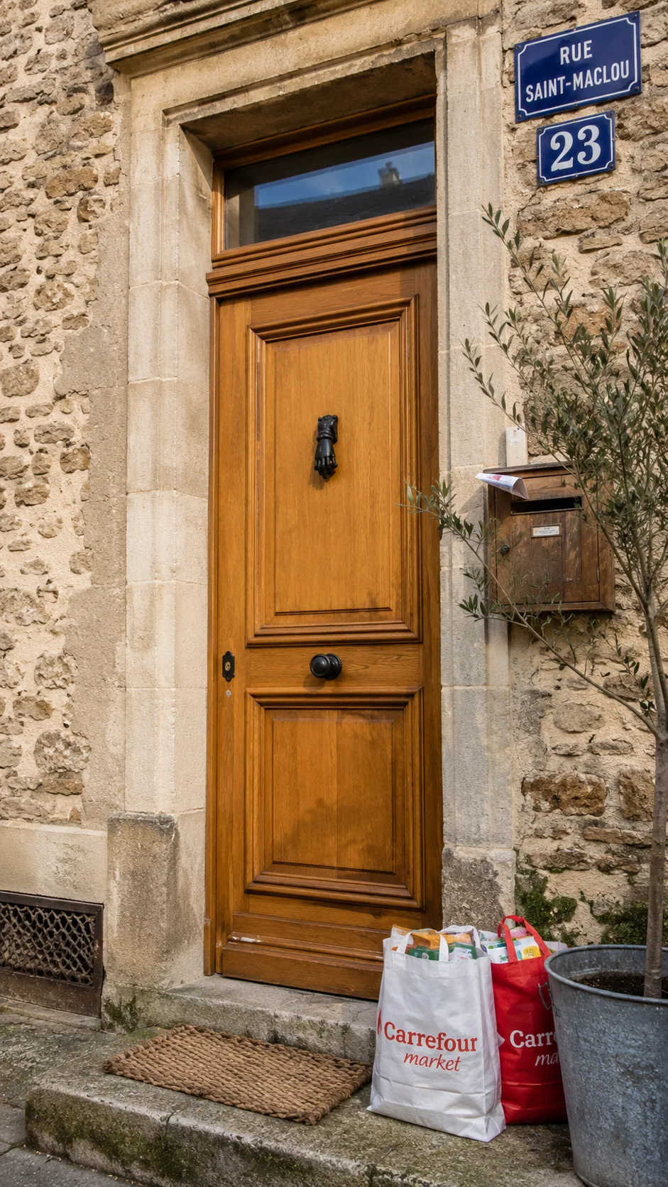 Porte d'entrée bois massif à Pontoise